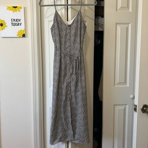 Sienna Sky Black Pola Dot Midi Sleeveless Dress